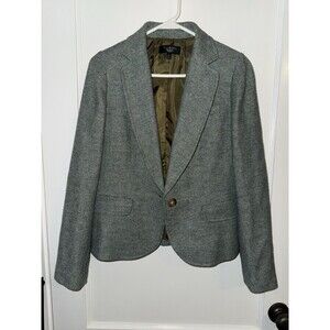 Talbots Womens Size 10p Petite Teal Single Breast Blazer Jacket